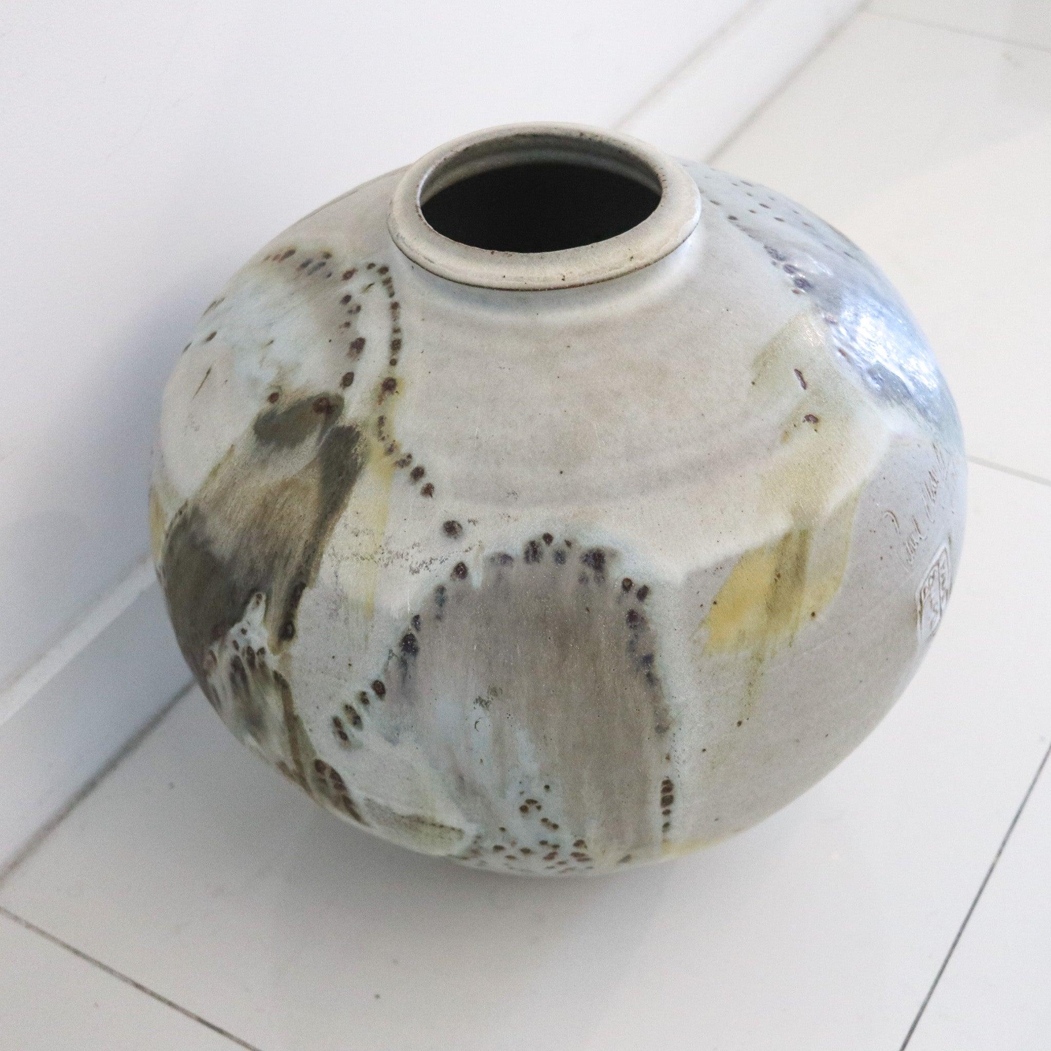 Modern PAUL CHALEFF 1986 Art Pottery Dragon Kiln Fired Oversized Decorative Vase For Sale