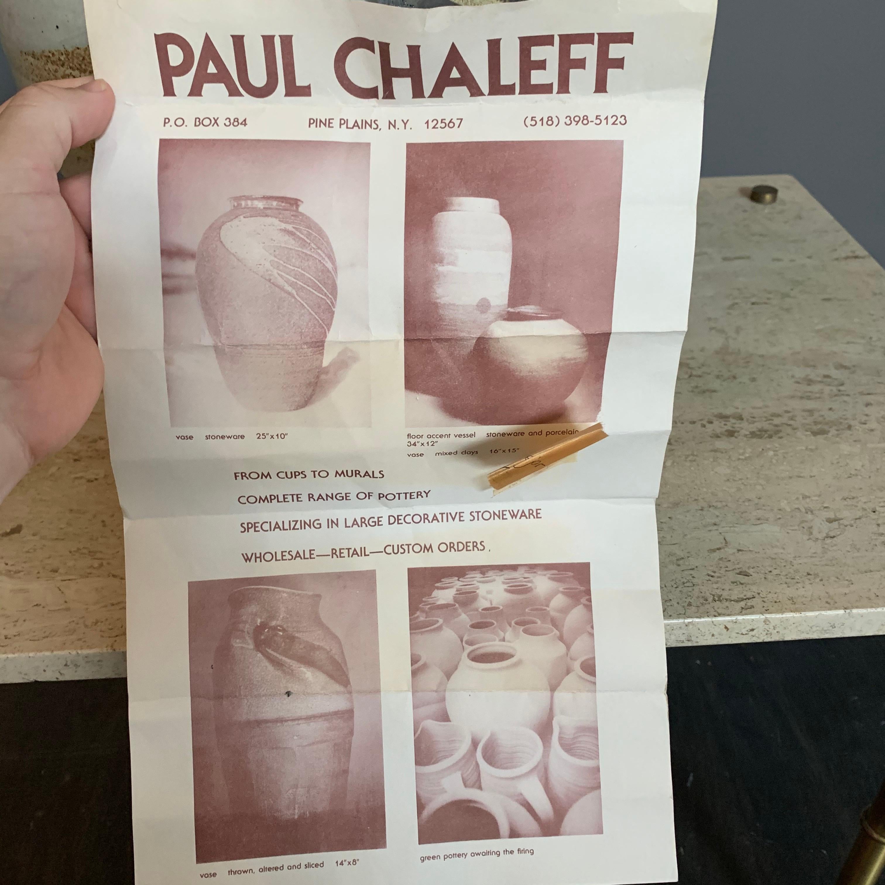 American Paul Chaleff Drip Glazed Large Vase