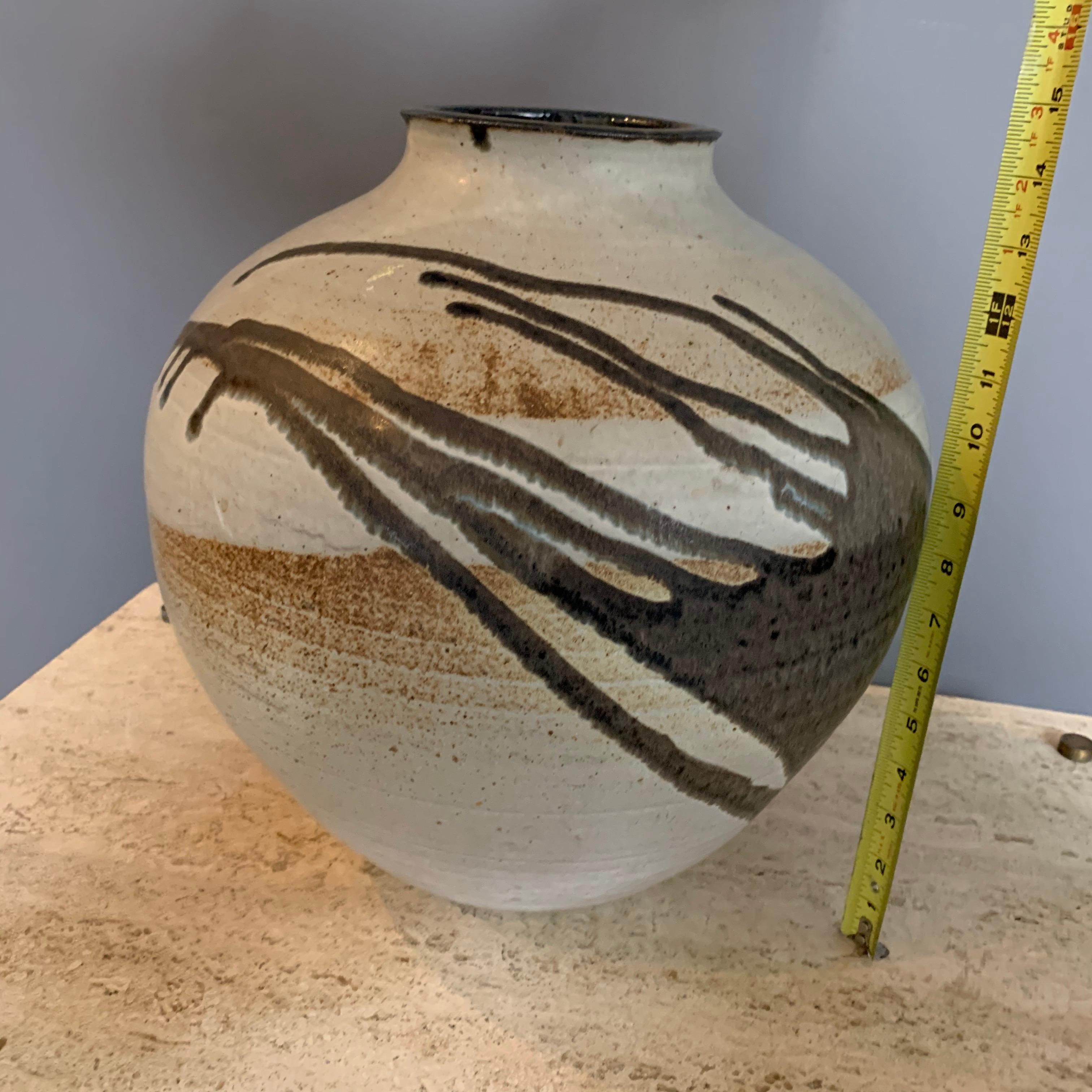 Paul Chaleff Drip Glazed Large Vase In Excellent Condition In East Hampton, NY