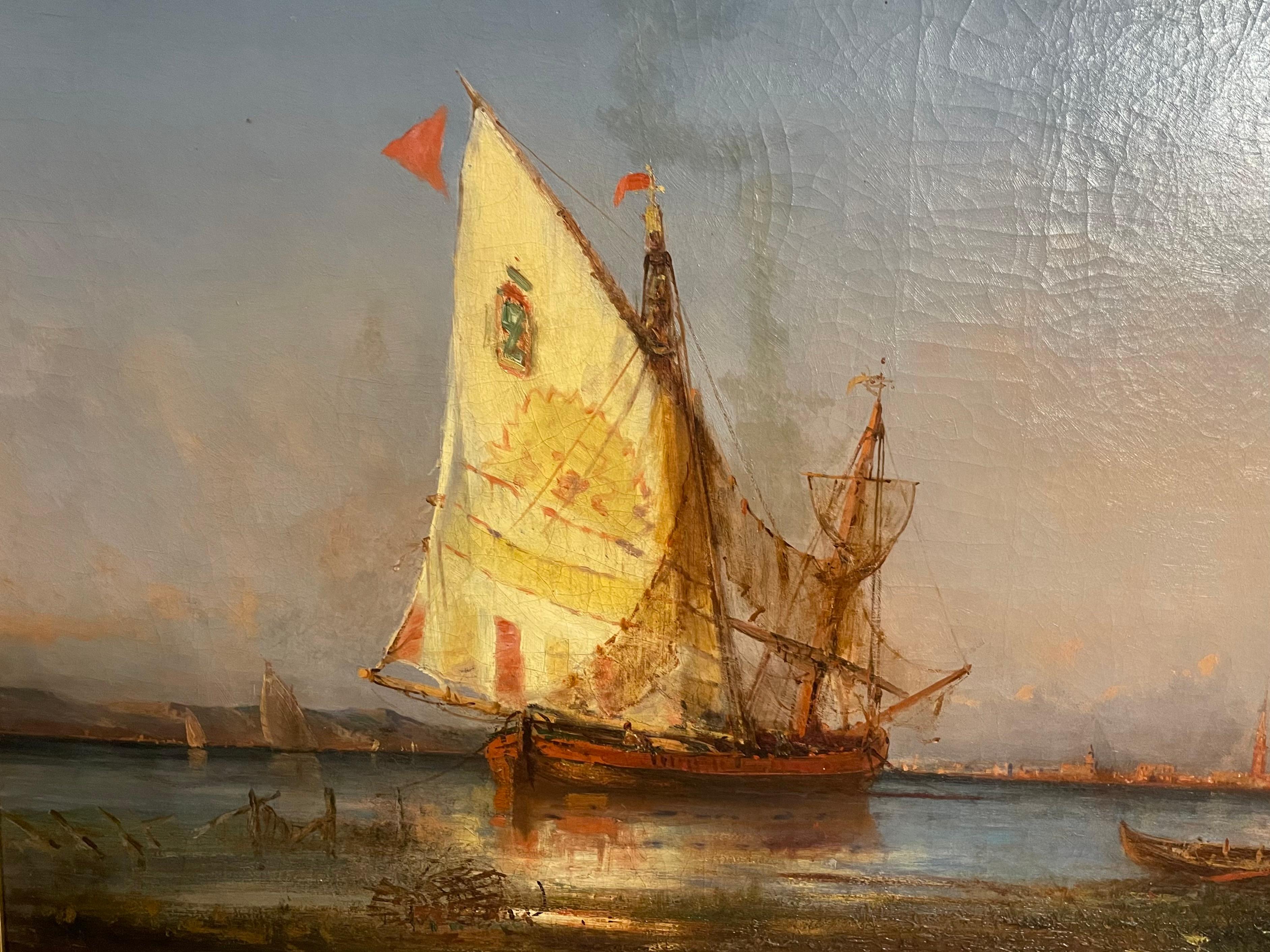 Venezianische Küste (Impressionismus), Painting, von Paul Charles Emmanuel Gallard-Lepinay