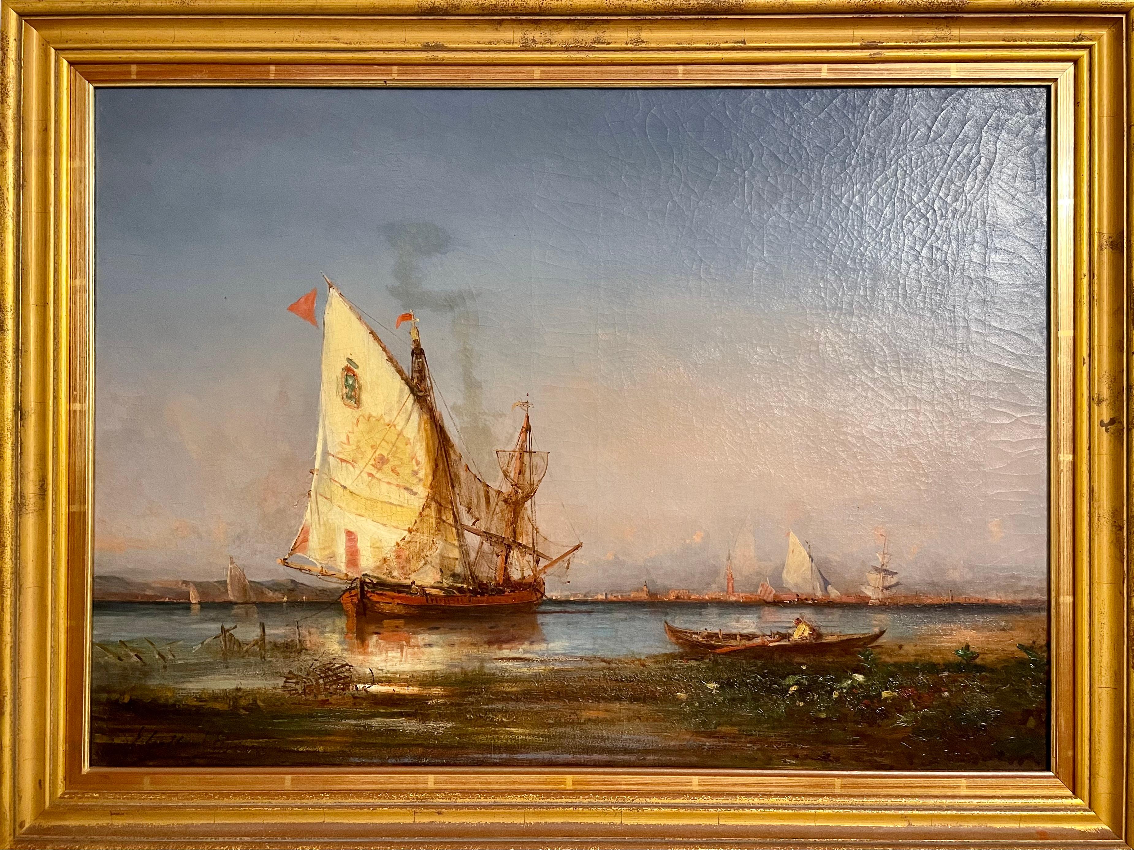 Paul Charles Emmanuel Gallard-Lepinay Landscape Painting – Venezianische Küste
