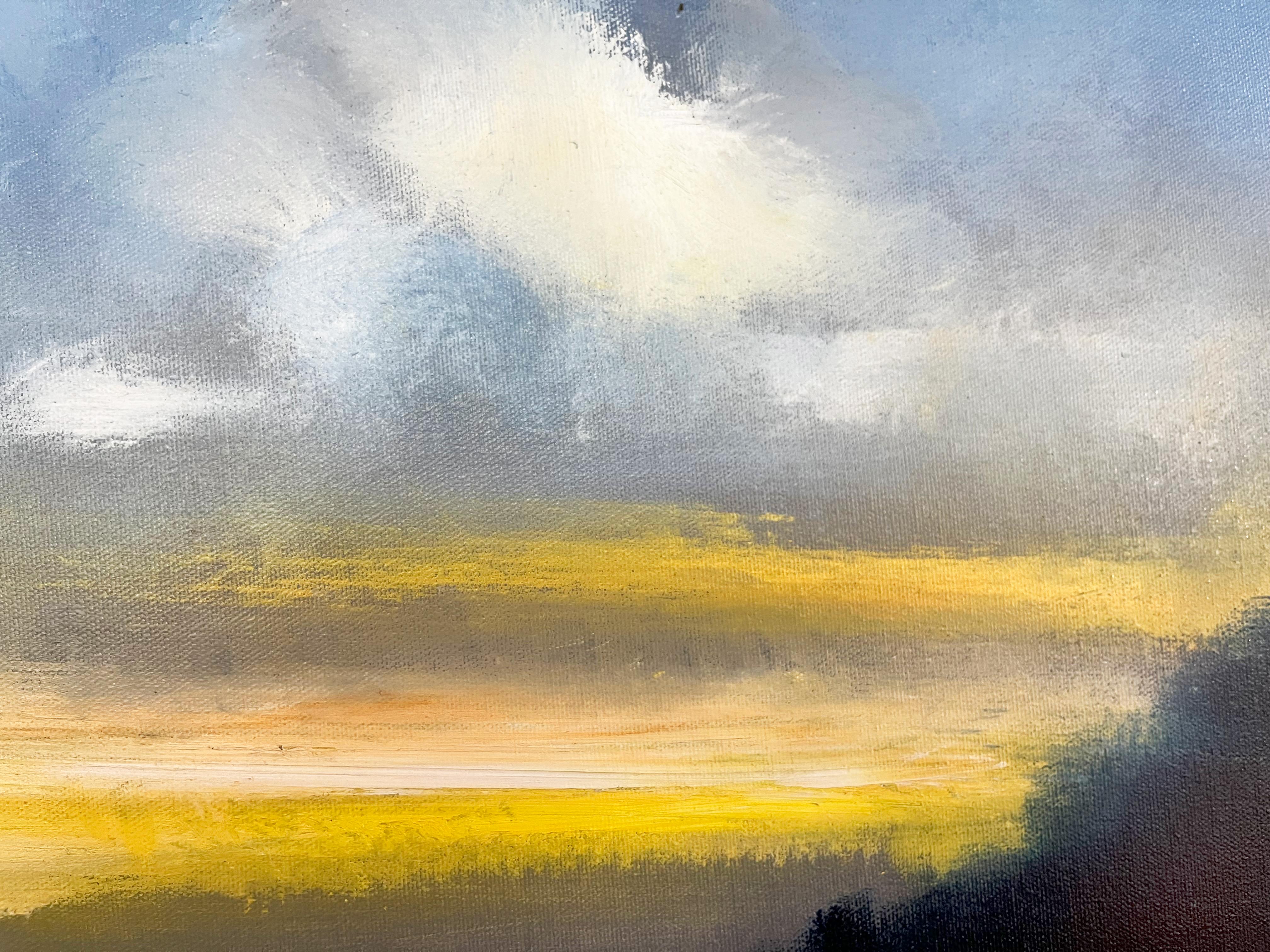 Un sereno paesaggio dipinto a olio su tela dall'artista canadese Paul Chester. Questo quadro, con le sue calde tonalità blu e gialle, è un'incantevole rappresentazione dei laghi canadesi dell'Ontario settentrionale.

Con l'olio come mezzo