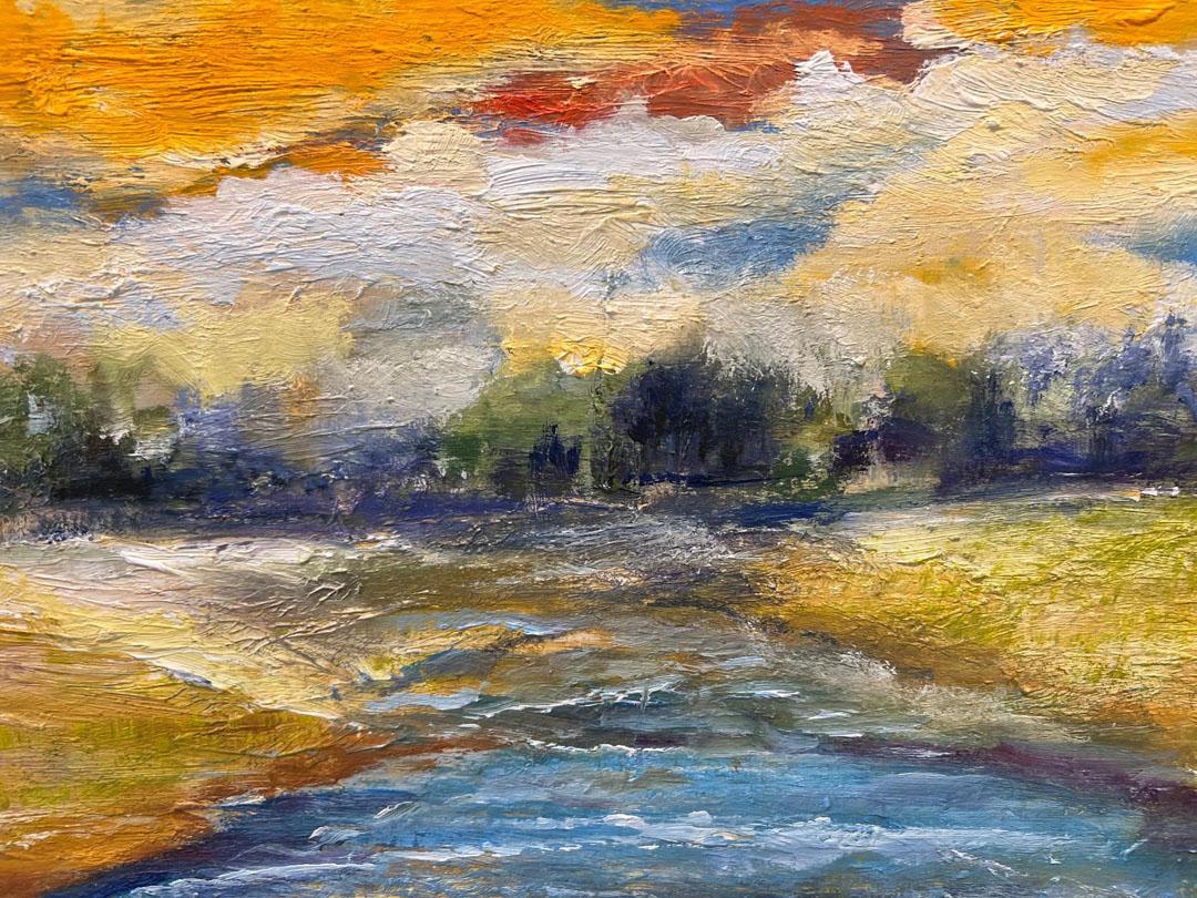 Open To A Lake - Contemporary Painting by Paul chester