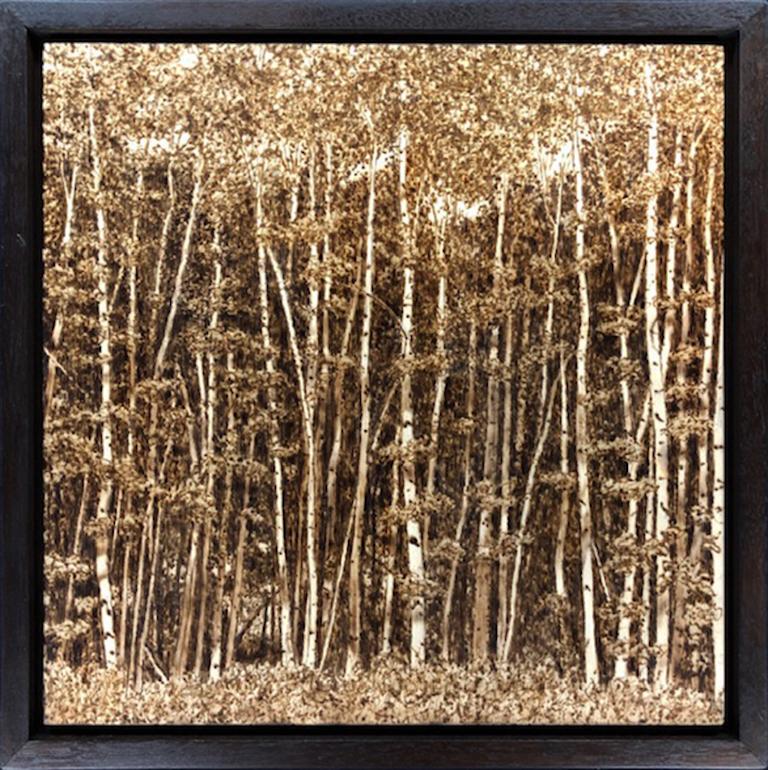 Paul Chojnowski Landscape Painting - Birches: Edge of the Field 