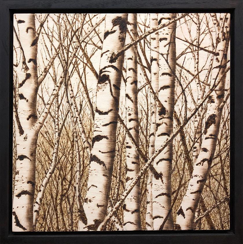 Paul Chojnowski Landscape Painting - Birches in the Glen
