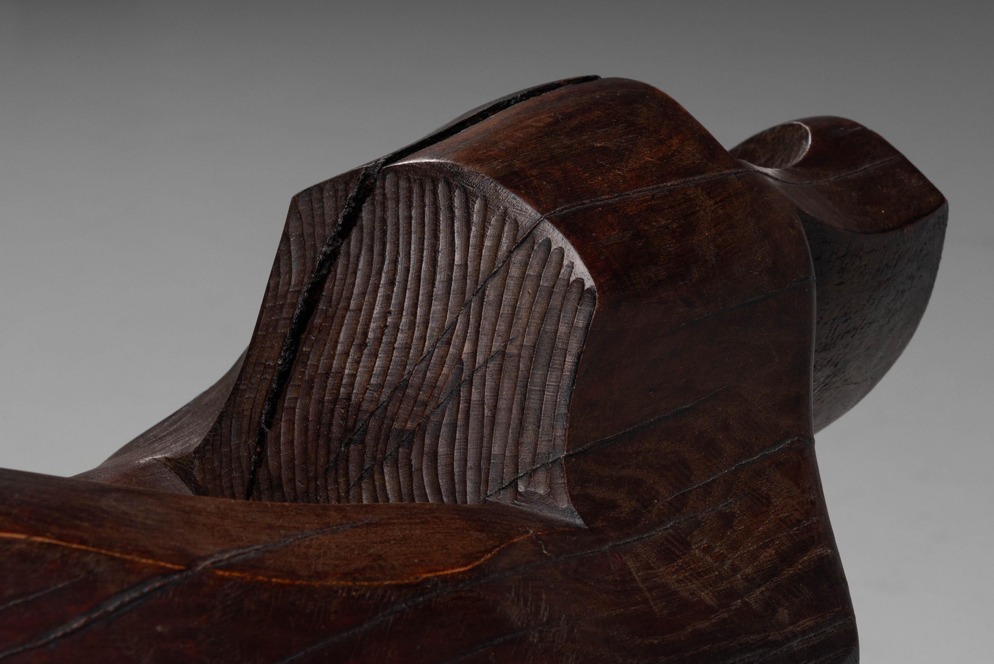 Paul Cleempoel scultura astratta Oak Belgio 1975 in vendita 3