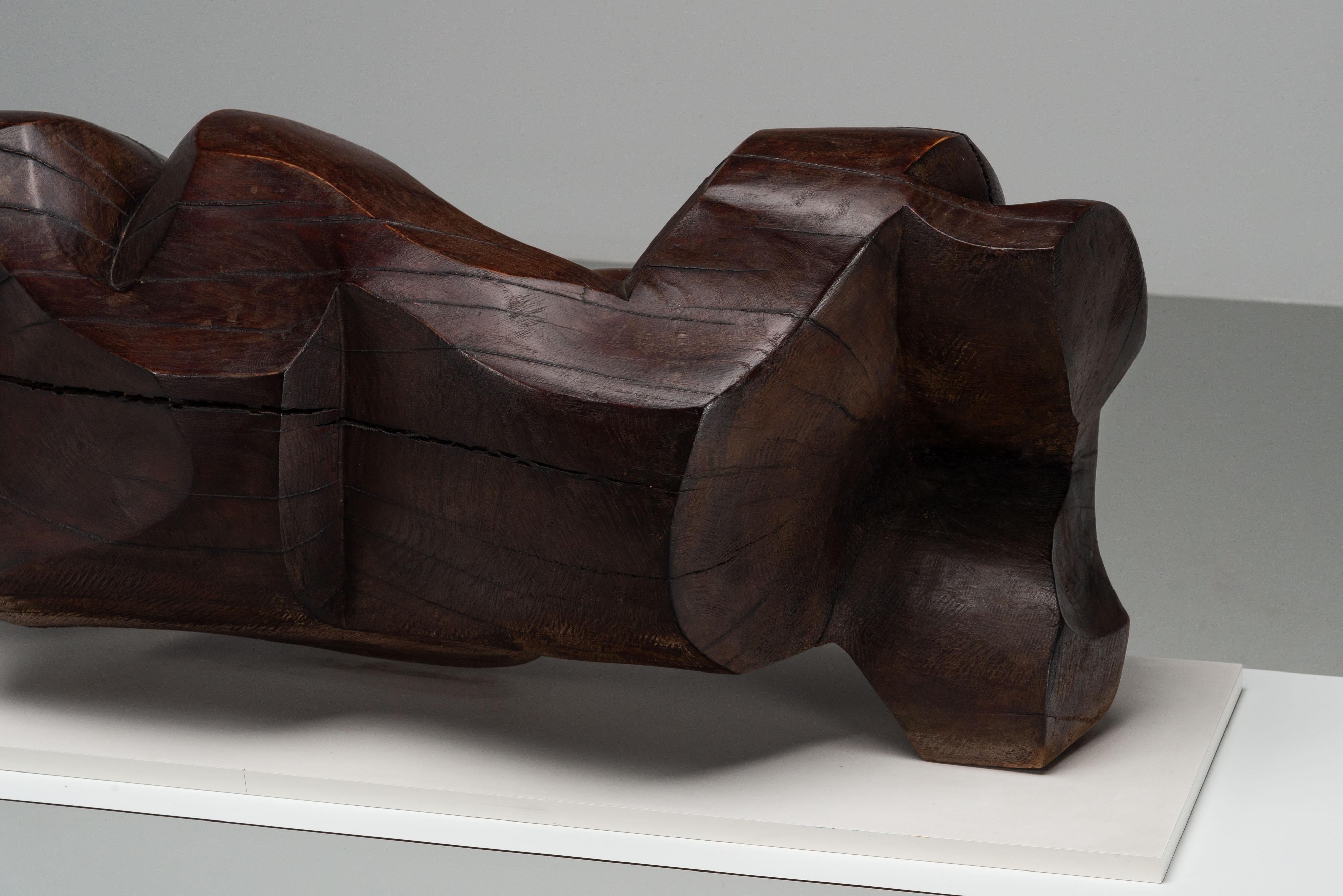 Paul Cleempoel scultura astratta Oak Belgio 1975 in vendita 6