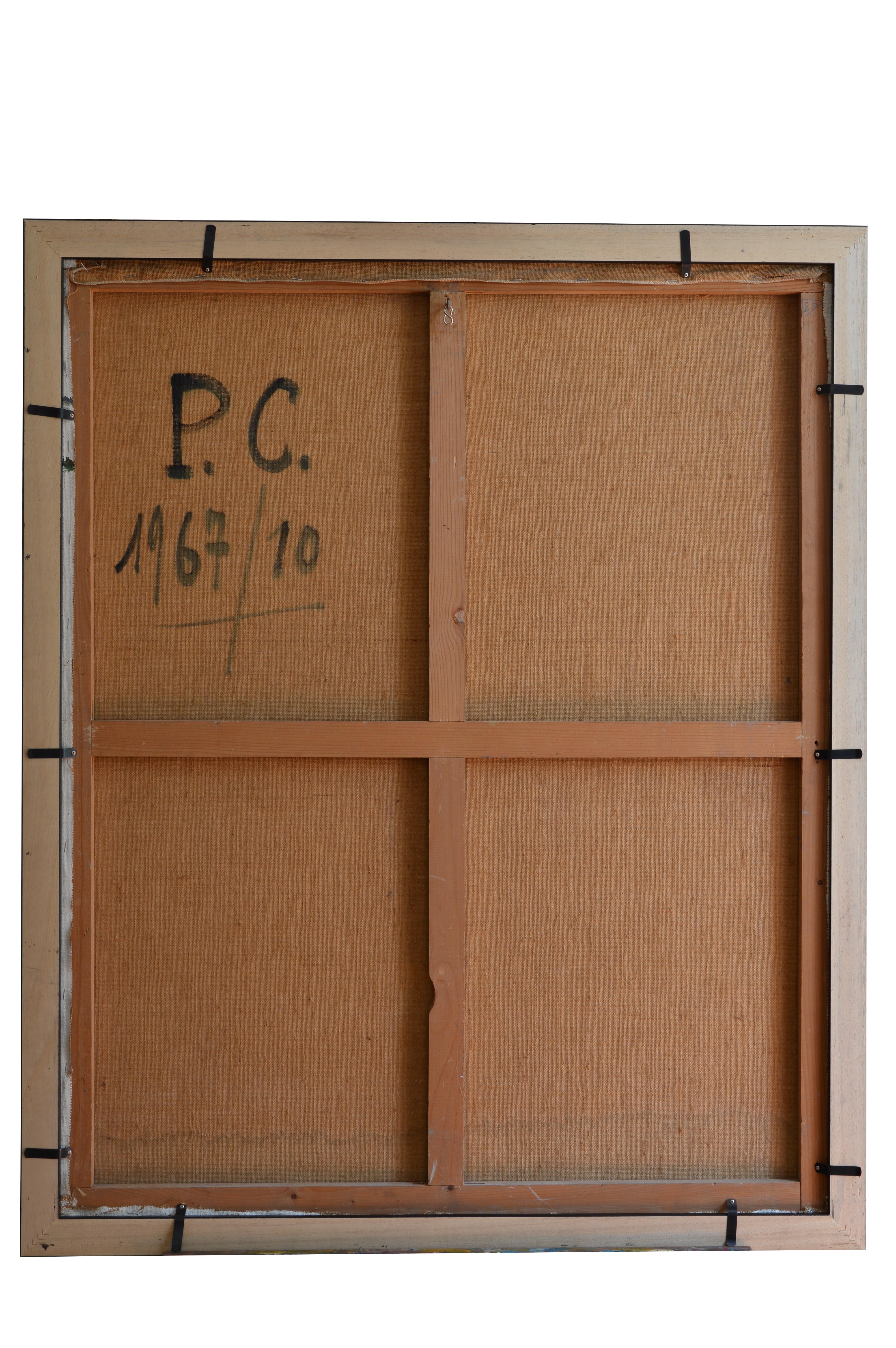 Öl auf Leinwand von Paul Clement (1906-), Frankreich, 1967. Bories-en-Provence bei Gordes. Maße: mit Rahmen: 106x87 cm - 41.7x34.25 inches, ohne Rahmen: 100x81 cm - 39.4x31.9 inches, Format 40F. Signiert unten links 