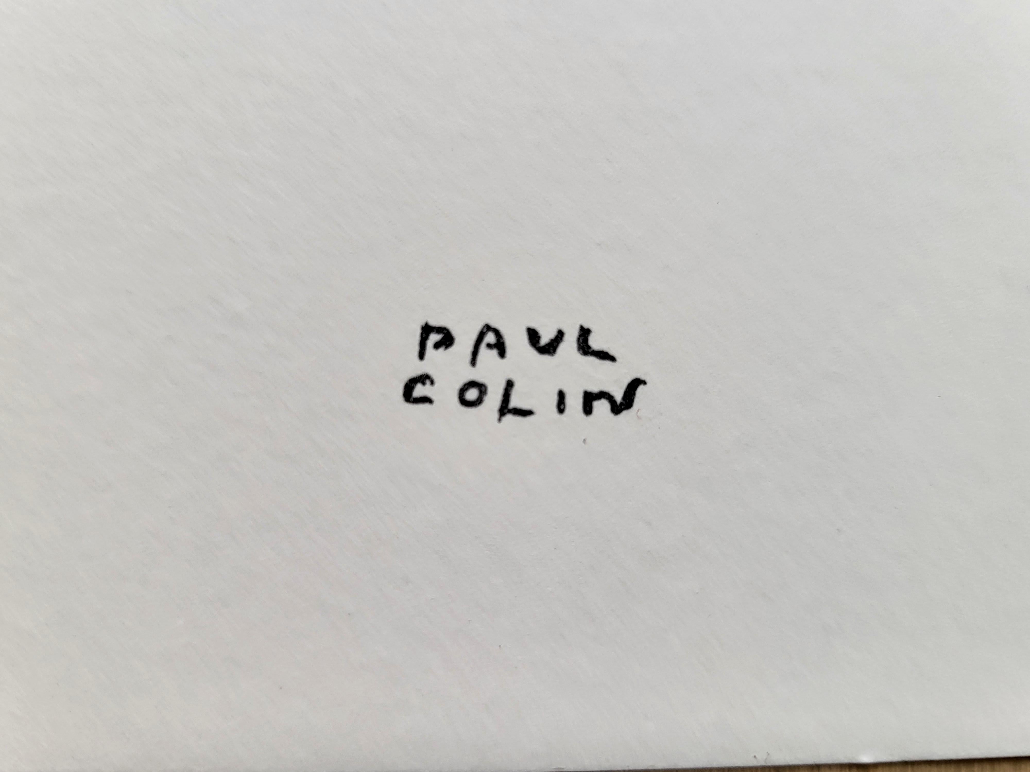 PAUL COLIN - LE TUMULTE NOIR 12  Lithograph on ivory Rivoli wove paper In Good Condition For Sale In Saint ouen, FR