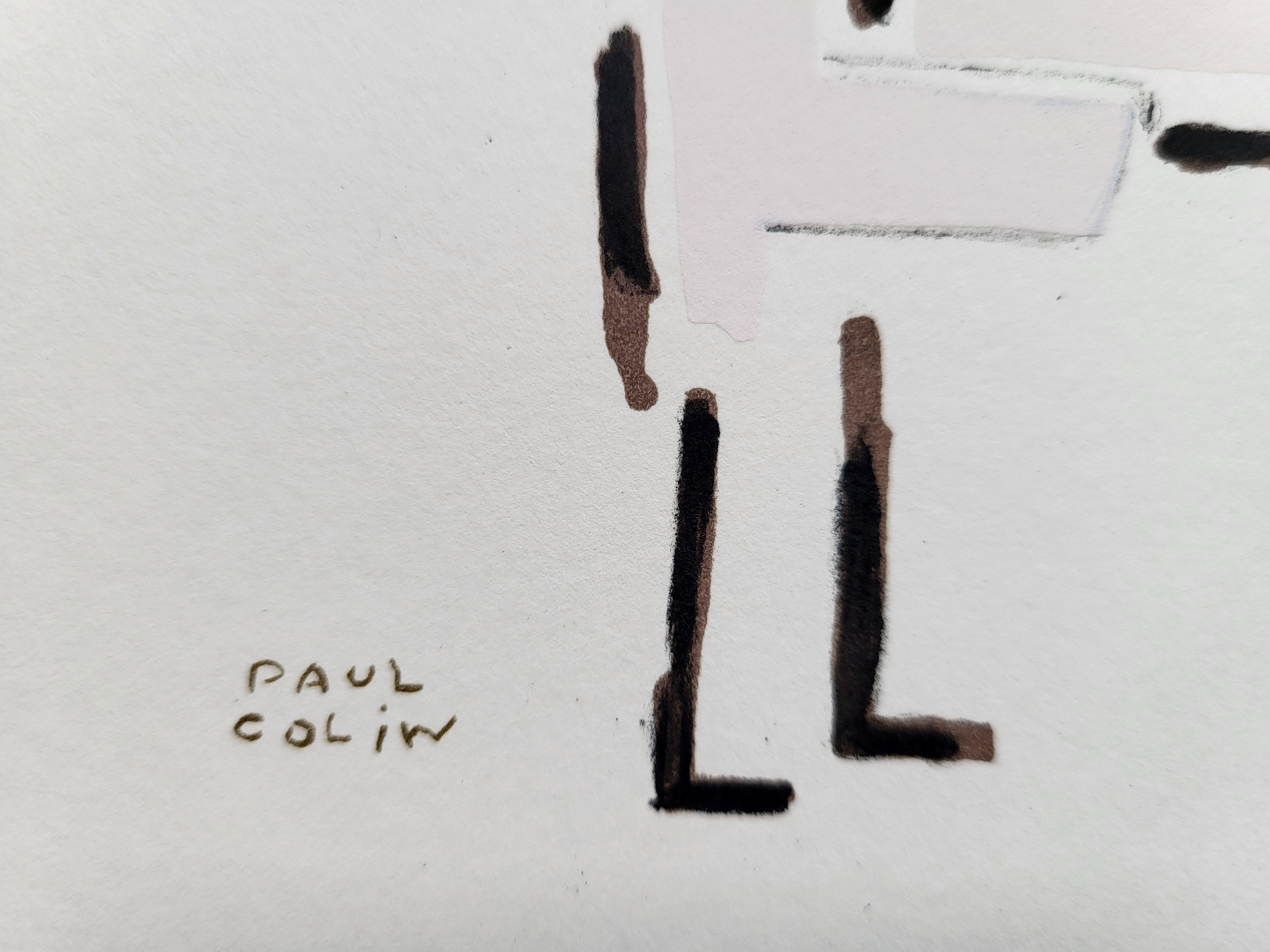 Paper PAUL COLIN - LE TUMULTE NOIR 12  Lithograph on ivory Rivoli wove paper For Sale