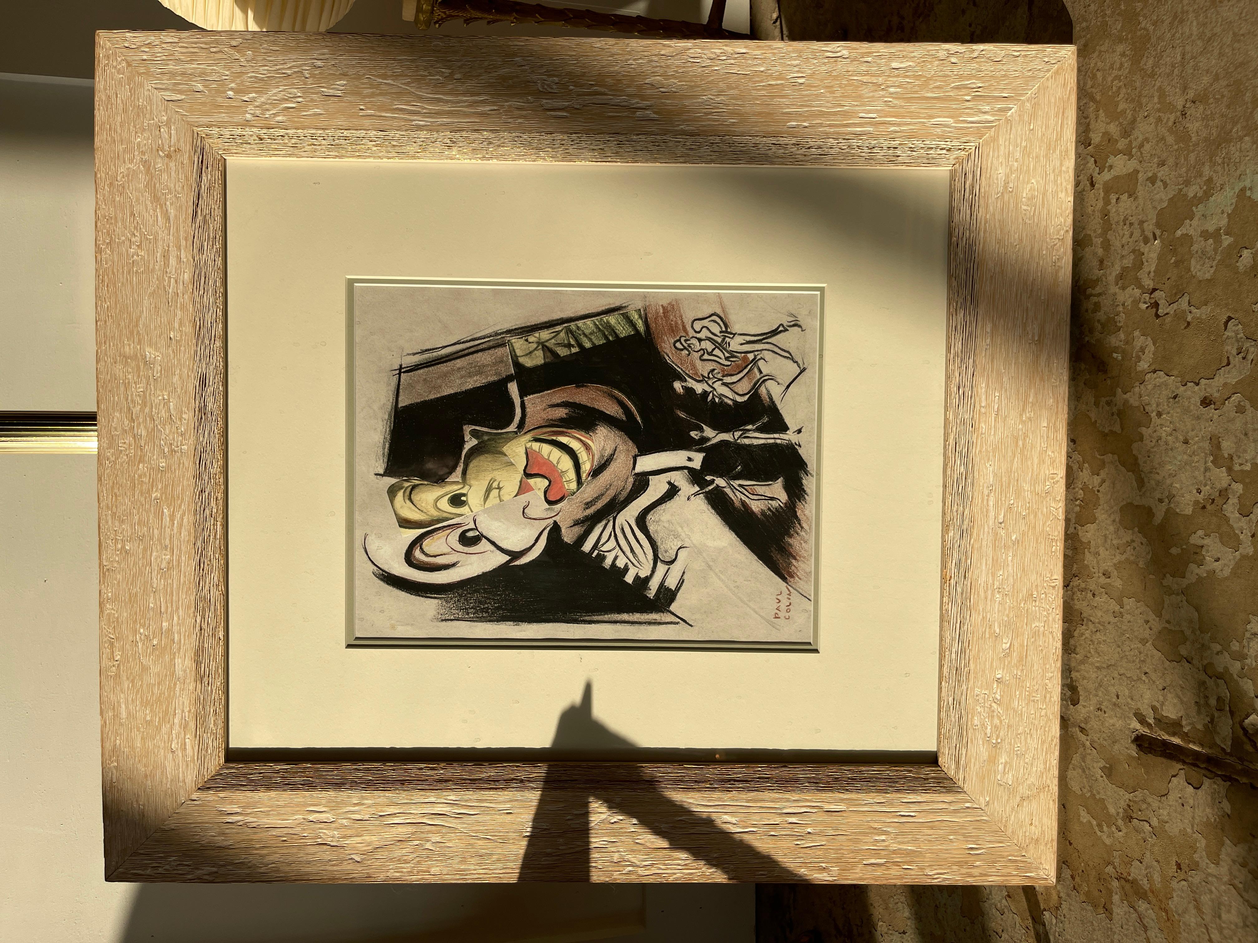 Paper Paul COLIN - Original drawing - The Piano player For Sale