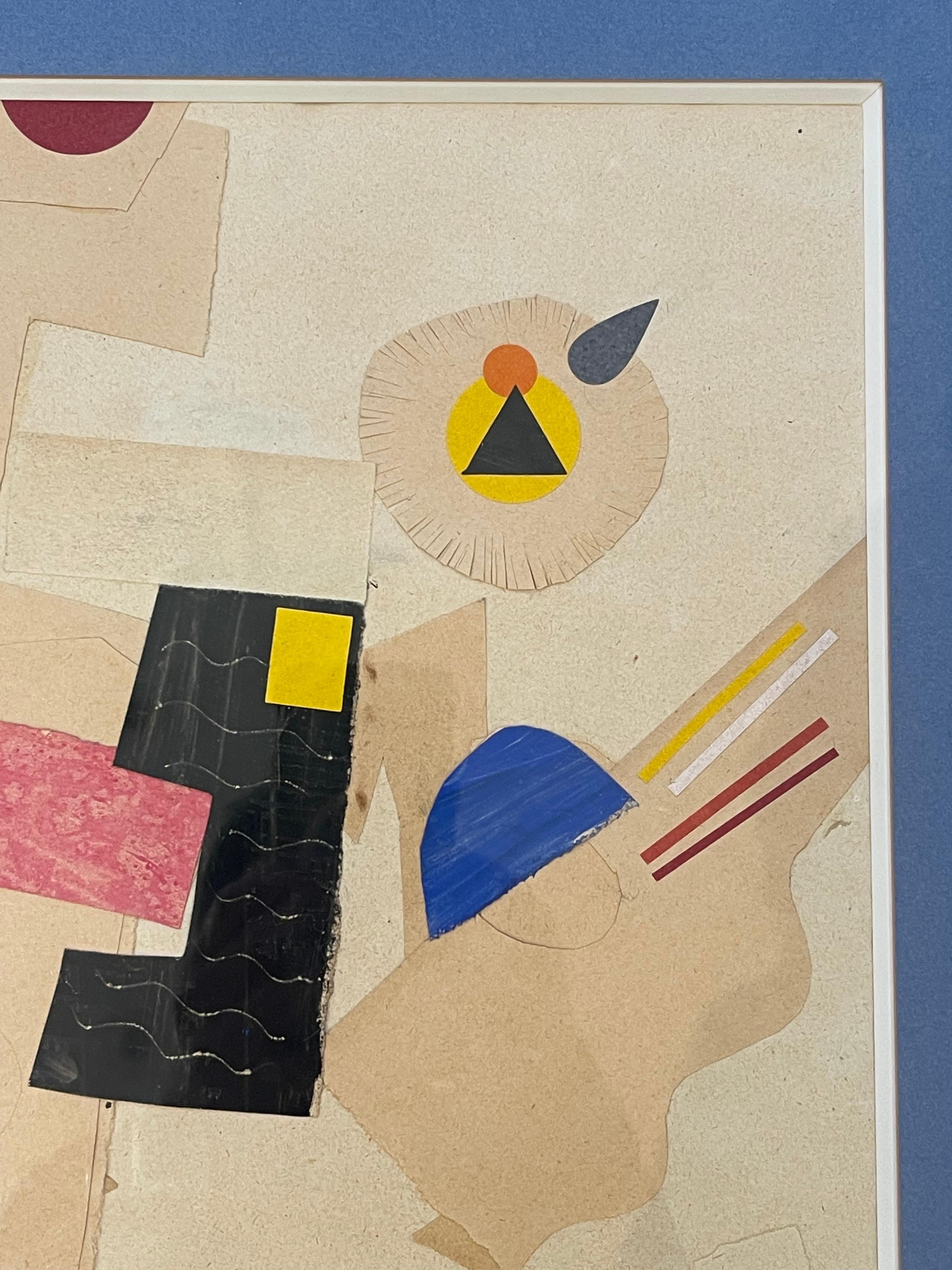 Paul COLIN (1892 – 1986), cubist composition - Brown Abstract Drawing by Paul Colin