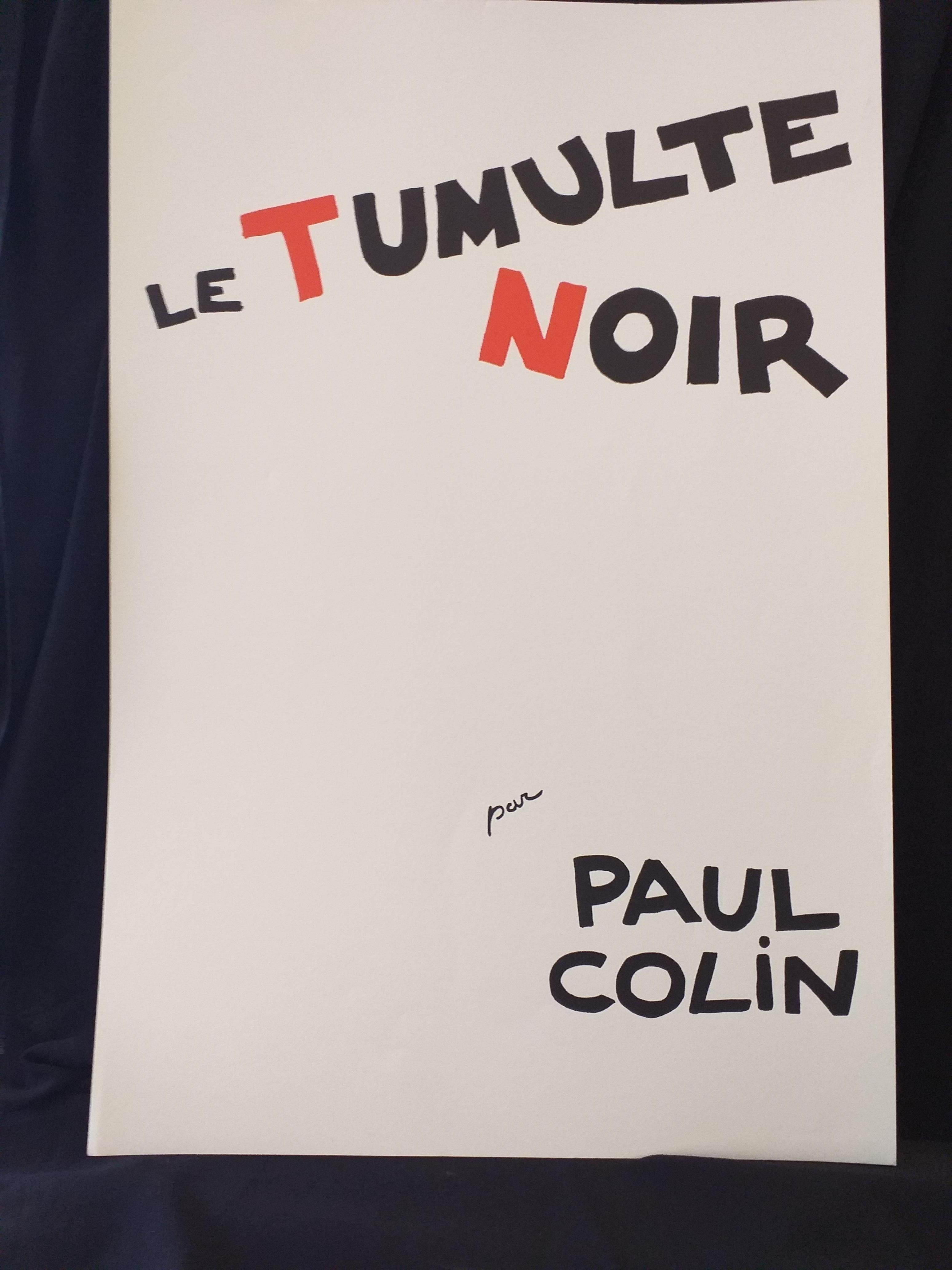 Paper Paul Colin Poster Artist Le Tumulte Noir 10 For Sale
