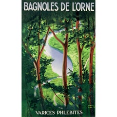 1937 original travel poster by Paul Colin spa resort - Bagnoles de l'Orne