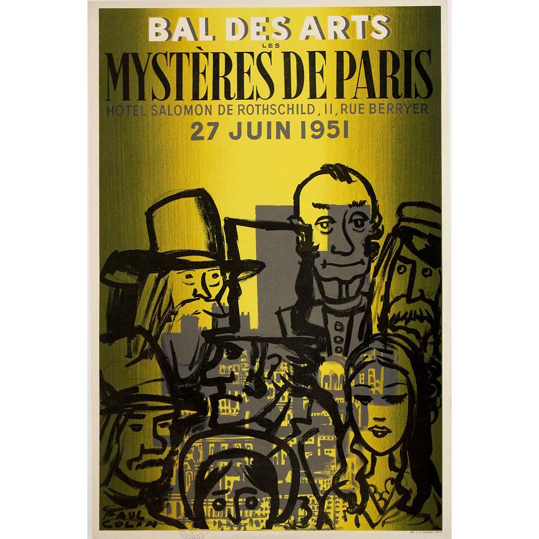 Originalplakat des französischen Grafikers Paul Colin aus dem Jahr 1951 – Bal des arts – Paris
