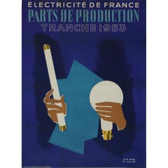 1953 poster by renowned graphic artist Paul Colin - Électricité de France