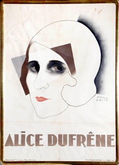 Vintage Alice Dufrene, Art Deco Lithograph by Paul Colin