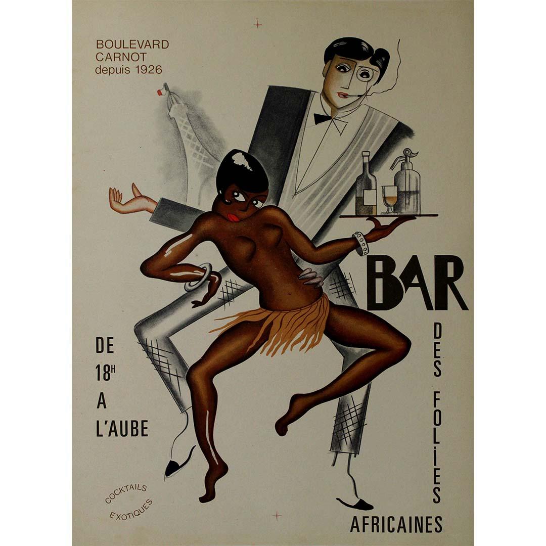 The circa 1950 original poster, "Bar des Folies Africaines" after Paul Colin, featuring Joséphine Baker, is a captivating artifact that encapsulates the spirit of mid-century Parisian nightlife and celebrates the enduring legacy of one of its most