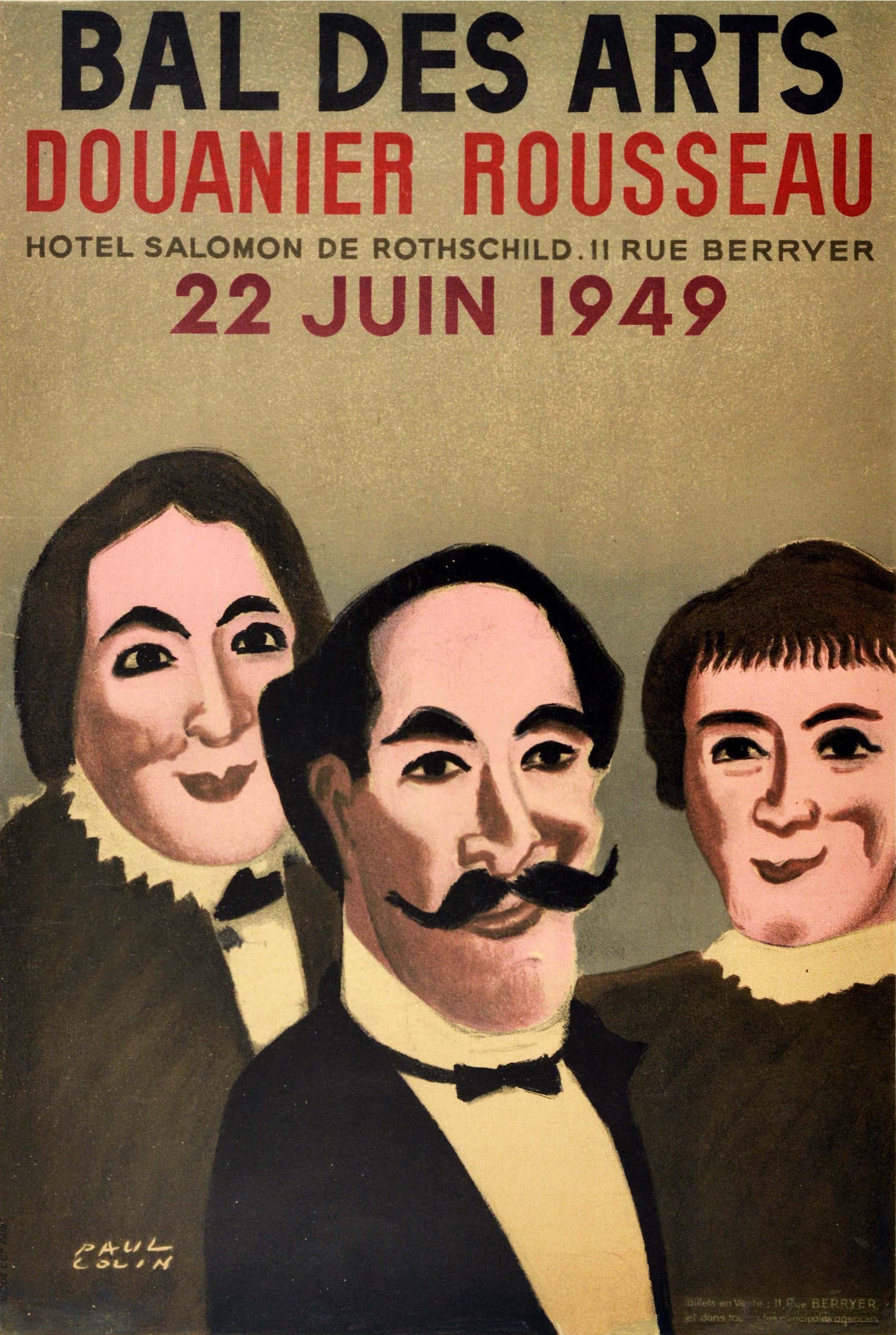 Paul Colin Print - Original Vintage Exhibition Poster Bal Des Arts Douanier Rousseau Naive Artist