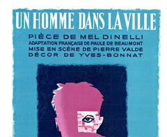 Un Homme Dans la Ville original vintage French antique poster-A man in the city