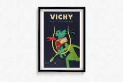 1948 Cartel original de Paul Colin - Vichy Mai Octobre