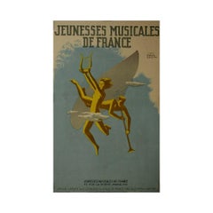 Originalplakat des Zweiten Weltkriegs von Paul Collin - Jeunesses musicales de France