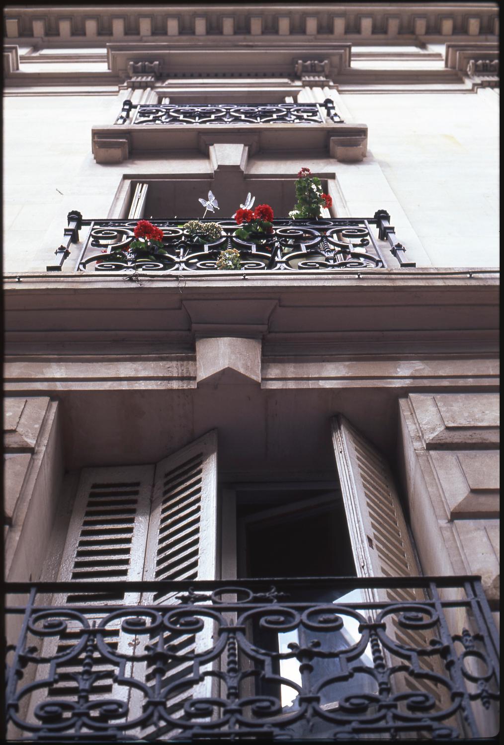 Paul Cooklin Landscape Photograph - Edition 1/10 - Balcony Facade, Paris, France, C-Type Photograph
