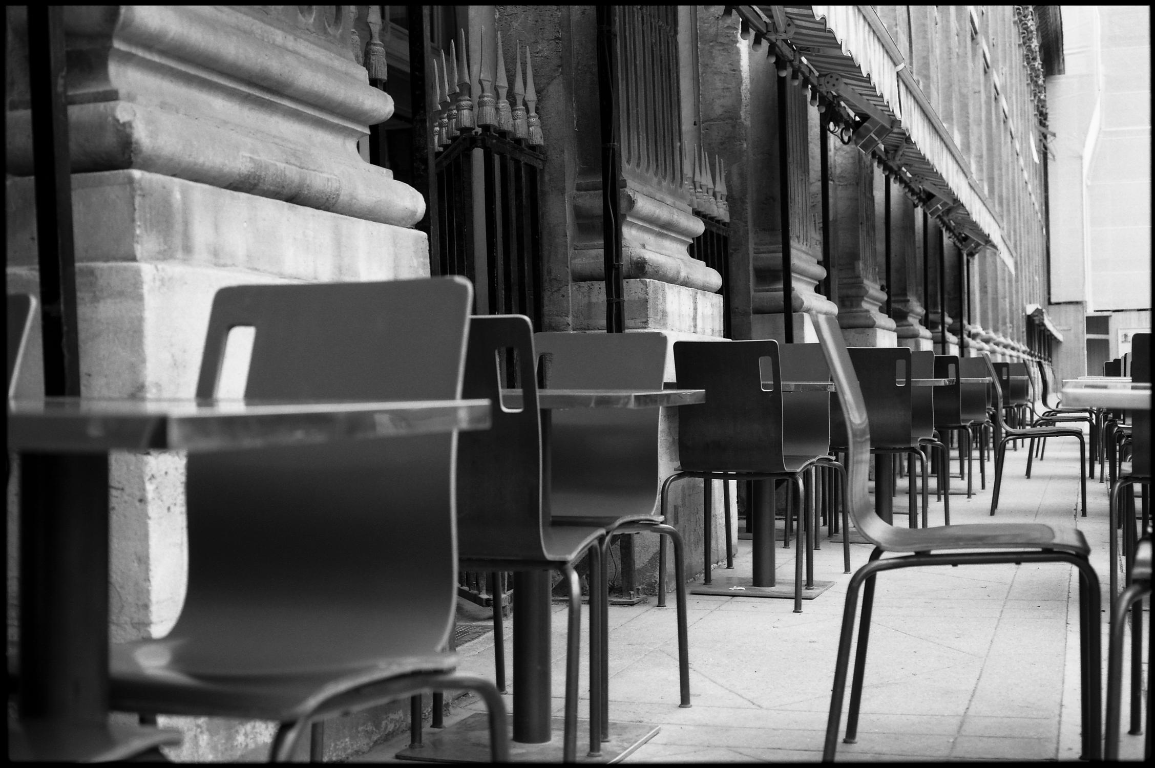Edition 1/10 - Chairs, The Royal Palace, Paris, Silver Gelatin Photograph