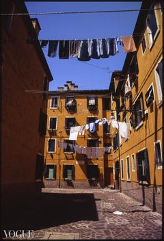 Edition 1/10 - Laundry in Venetian Courtyard, Venice, Italy , C-Type Photograph