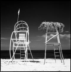 Edition 1/10 - Lifeguard Towers, Santa Maria Beach, Havana, Cuba Photograph