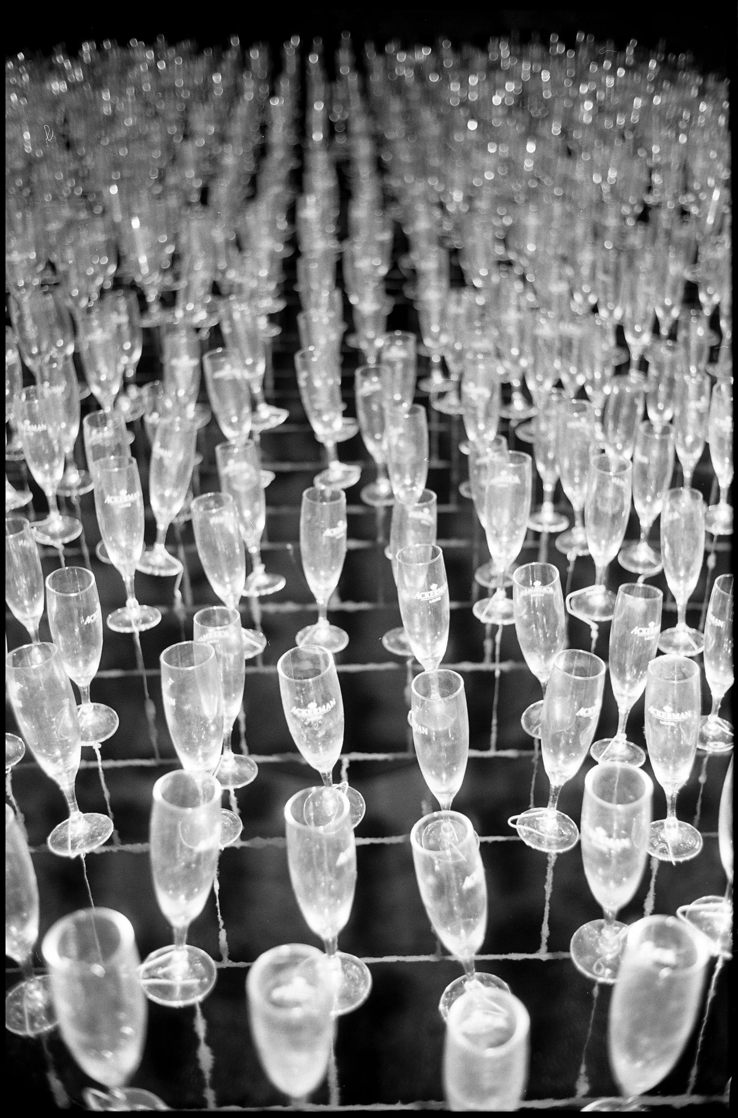 Paul Cooklin Black and White Photograph - Edition 2/10 - Champagne Flutes, Chinon, France, Silver Gelatin Photograph