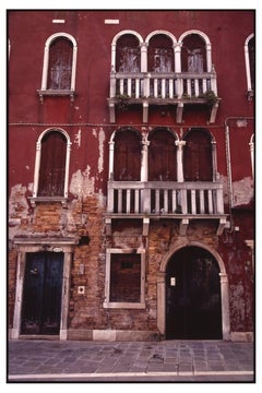 Edition 3/10 - Red Facade, Venice, Italy Photograph, 2009