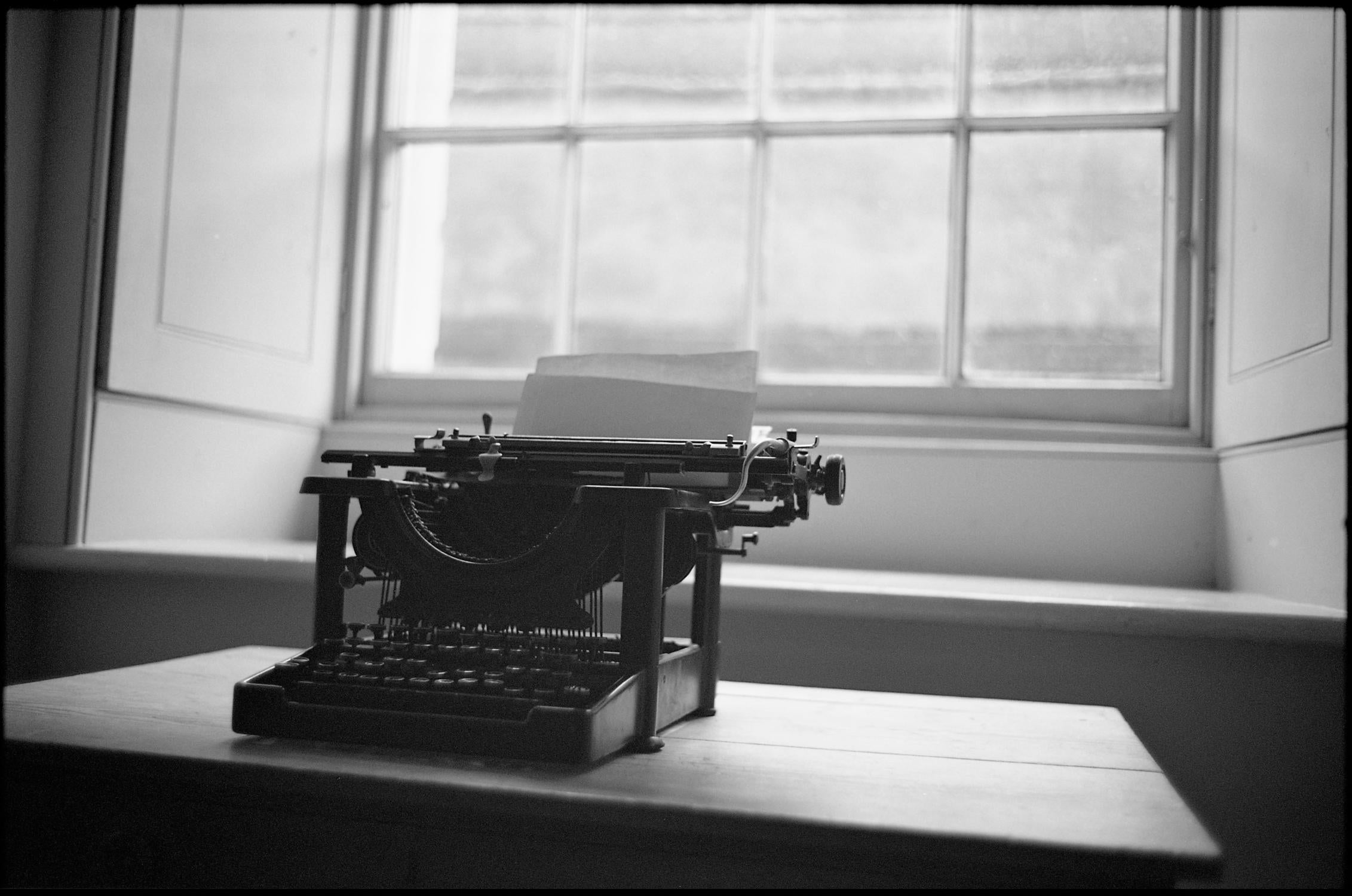 Paul Cooklin Black and White Photograph - Edition 4/10 - Typewriter, Ickworth Hall, Silver Gelatin Photograph