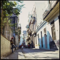 Hombre contra la pared, La Habana Vieja, Cuba Impresión artística