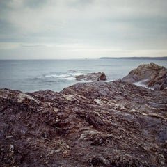 Paesaggio marino, Hemmick Beach, Cornovaglia Stampa, 2008