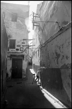 Due bambini, la Medina, Fes, Marocco Stampa