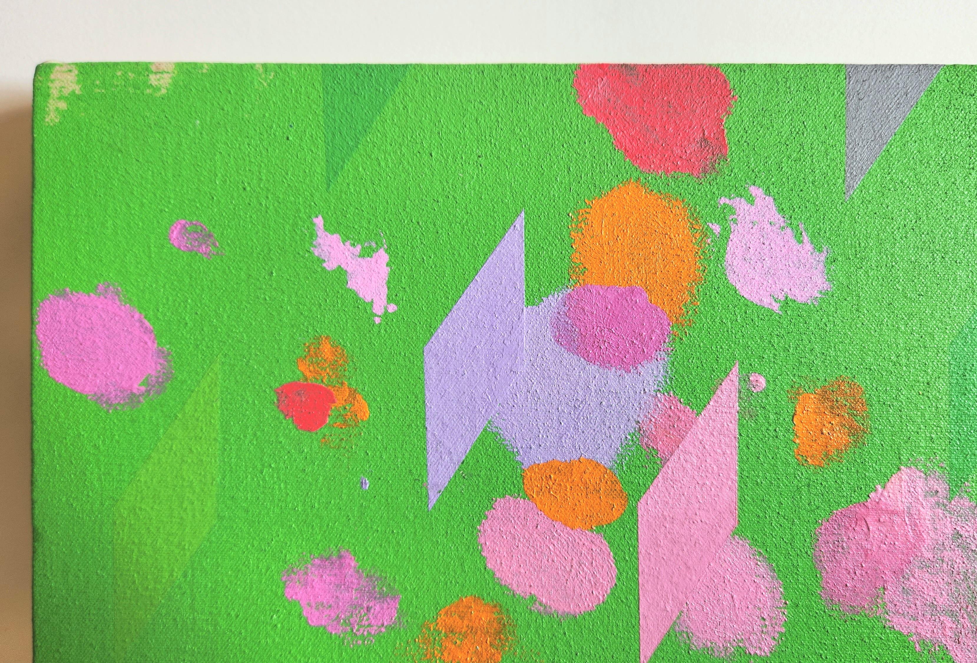 Abstract Painting -- Study in Green and Pink For Sale 1