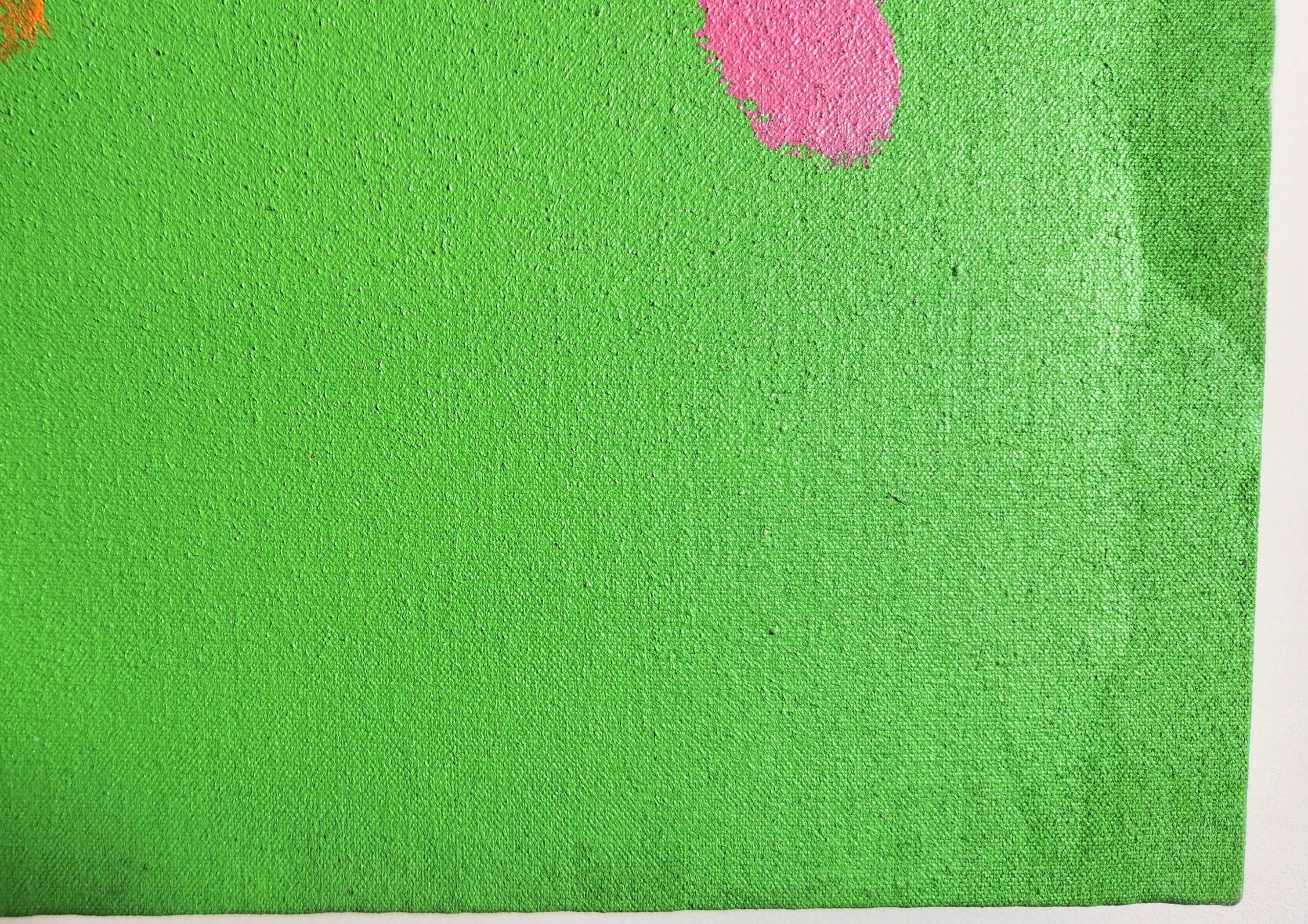Abstract Painting -- Study in Green and Pink For Sale 3