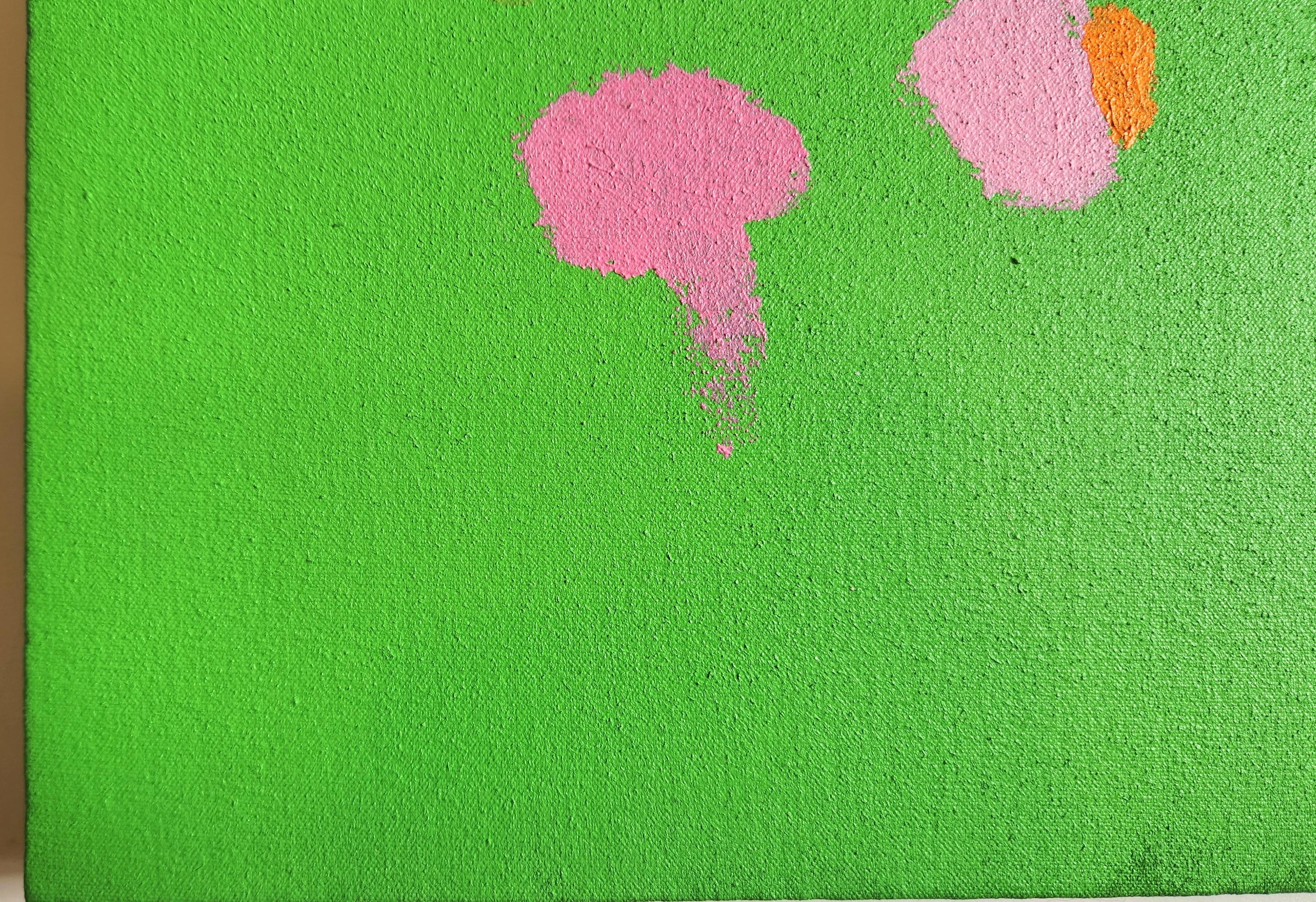 Abstract Painting -- Study in Green and Pink For Sale 4