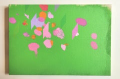 Abstract Painting -- Study in Green and Pink