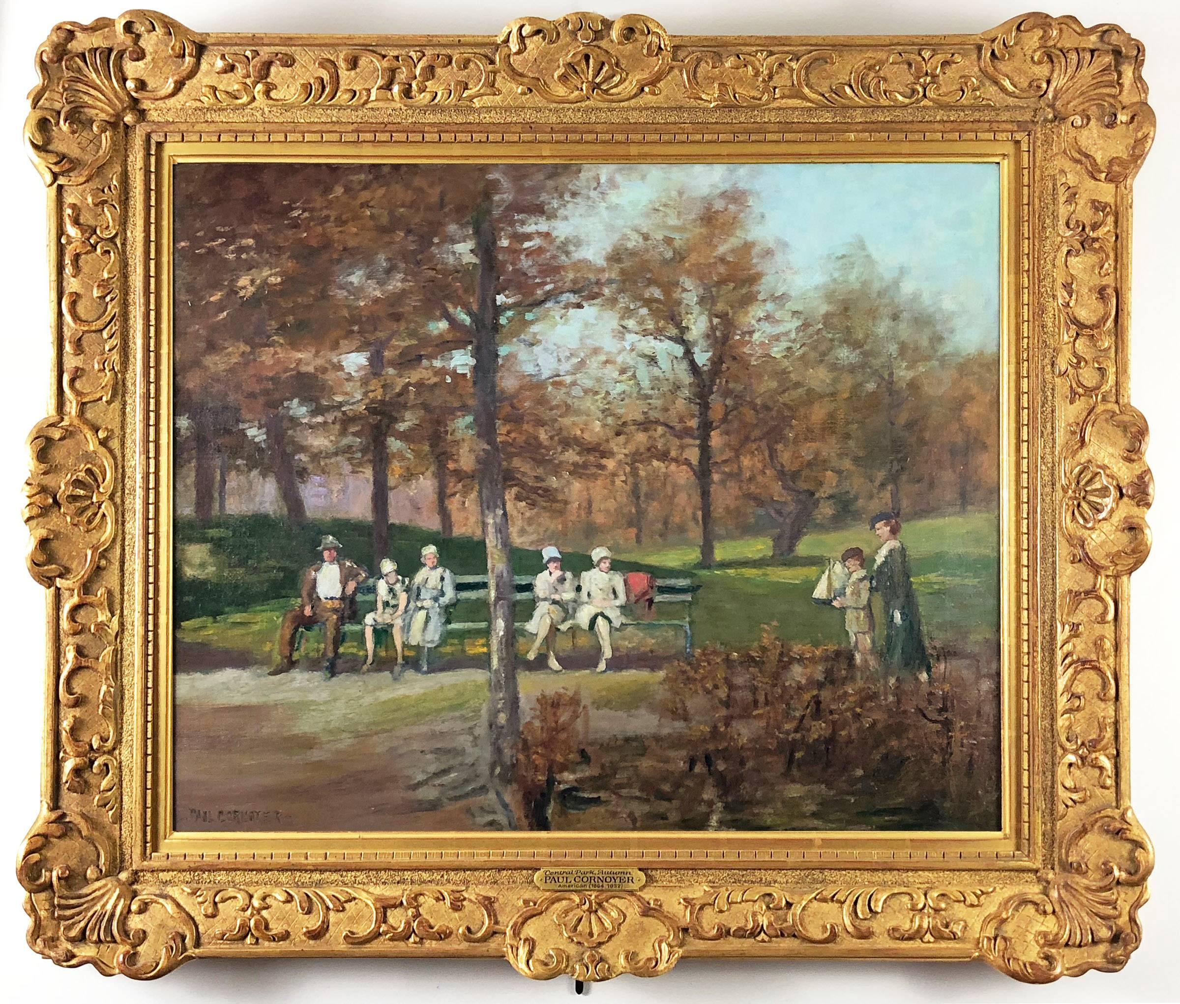 Central Park Automne - Painting de Paul Cornoyer