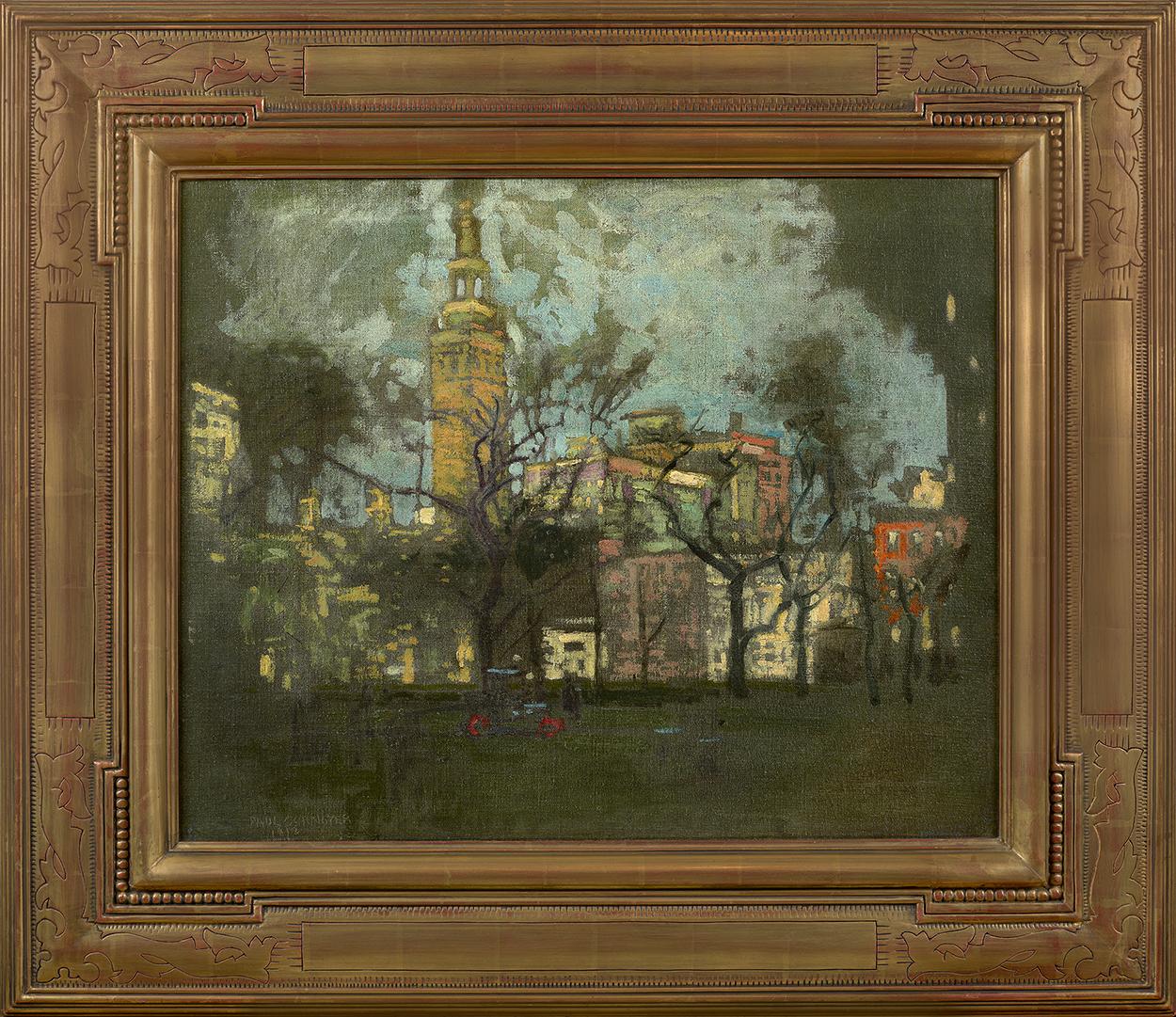 Madison Square Garden de noche - Painting de Paul Cornoyer