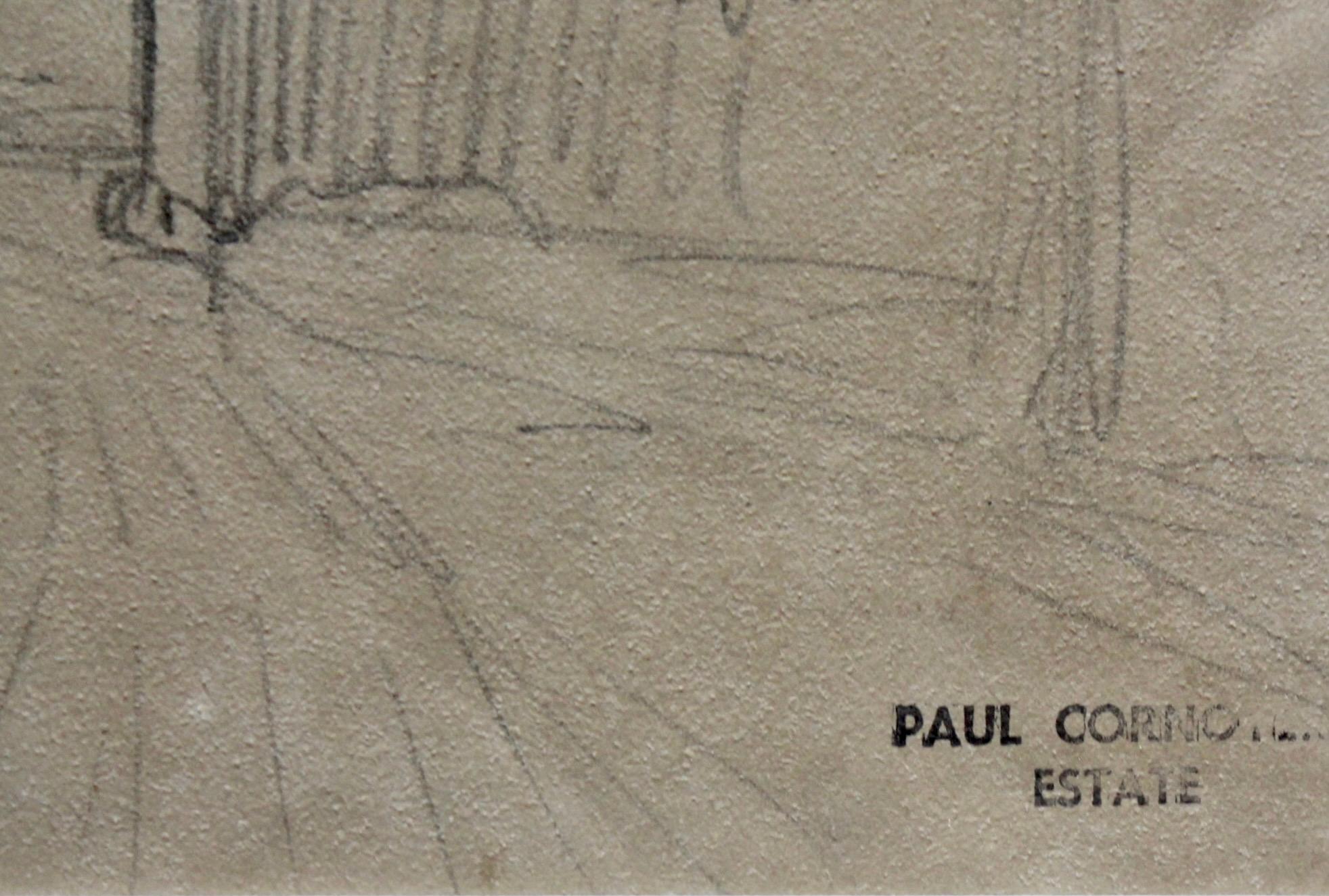 Paul Cornoyer „Road through a Country Village“ (Handgefertigt) im Angebot