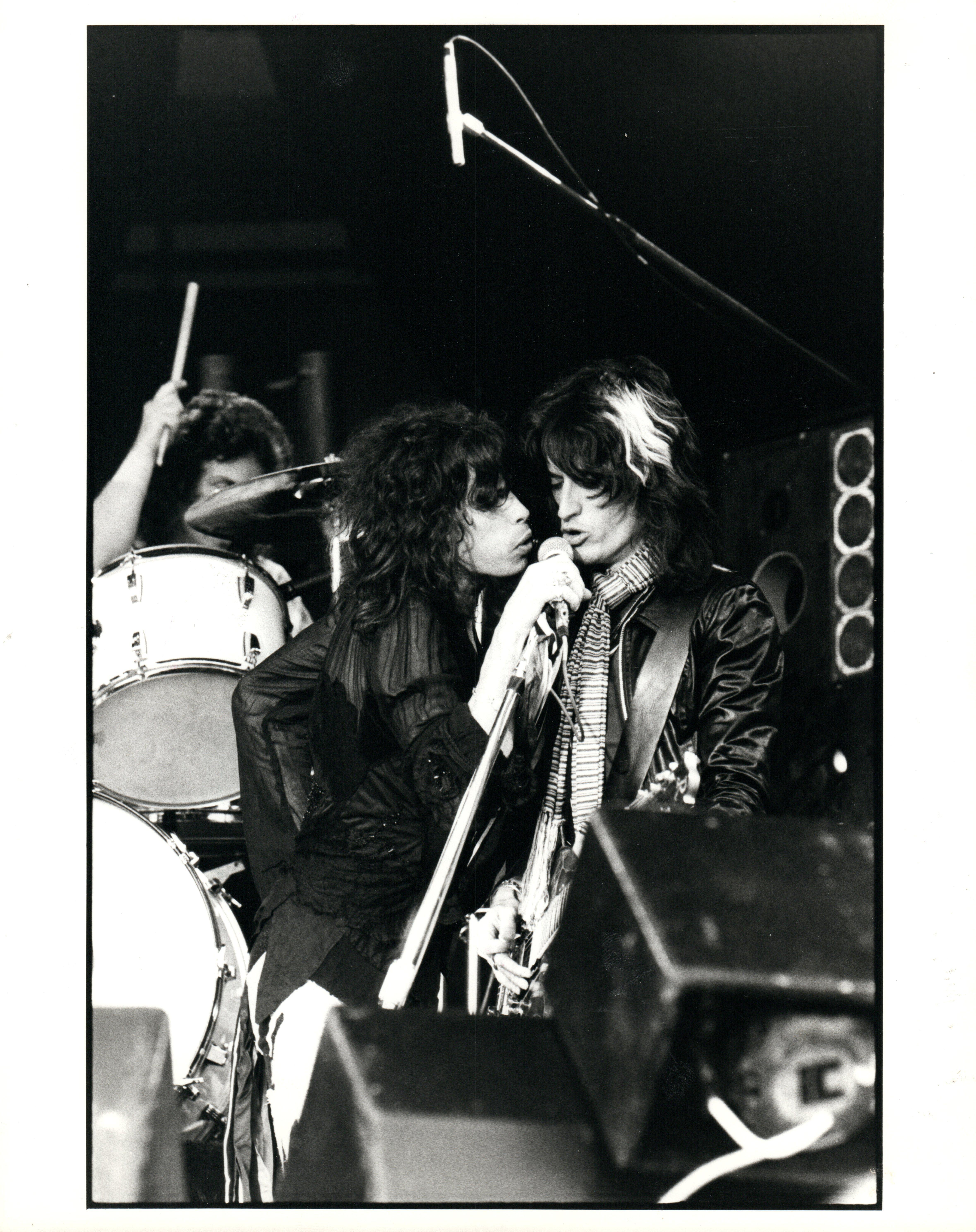 Paul Cox Black and White Photograph - Aerosmith on Stage Vintage Original Photograph