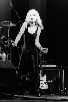 Debbie Harry of Blondie Performing in Black Leotard Vintage Original Photograph