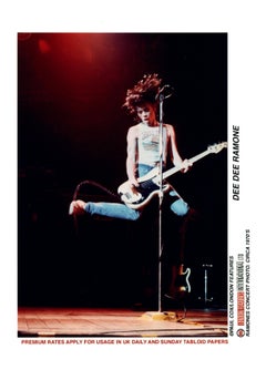 Dee Dee Ramone Mid-Jump in Concert Vintage Original Photograph