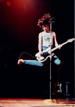Dee Dee Ramone Mid-Jump in Concert Vintage Original Photograph
