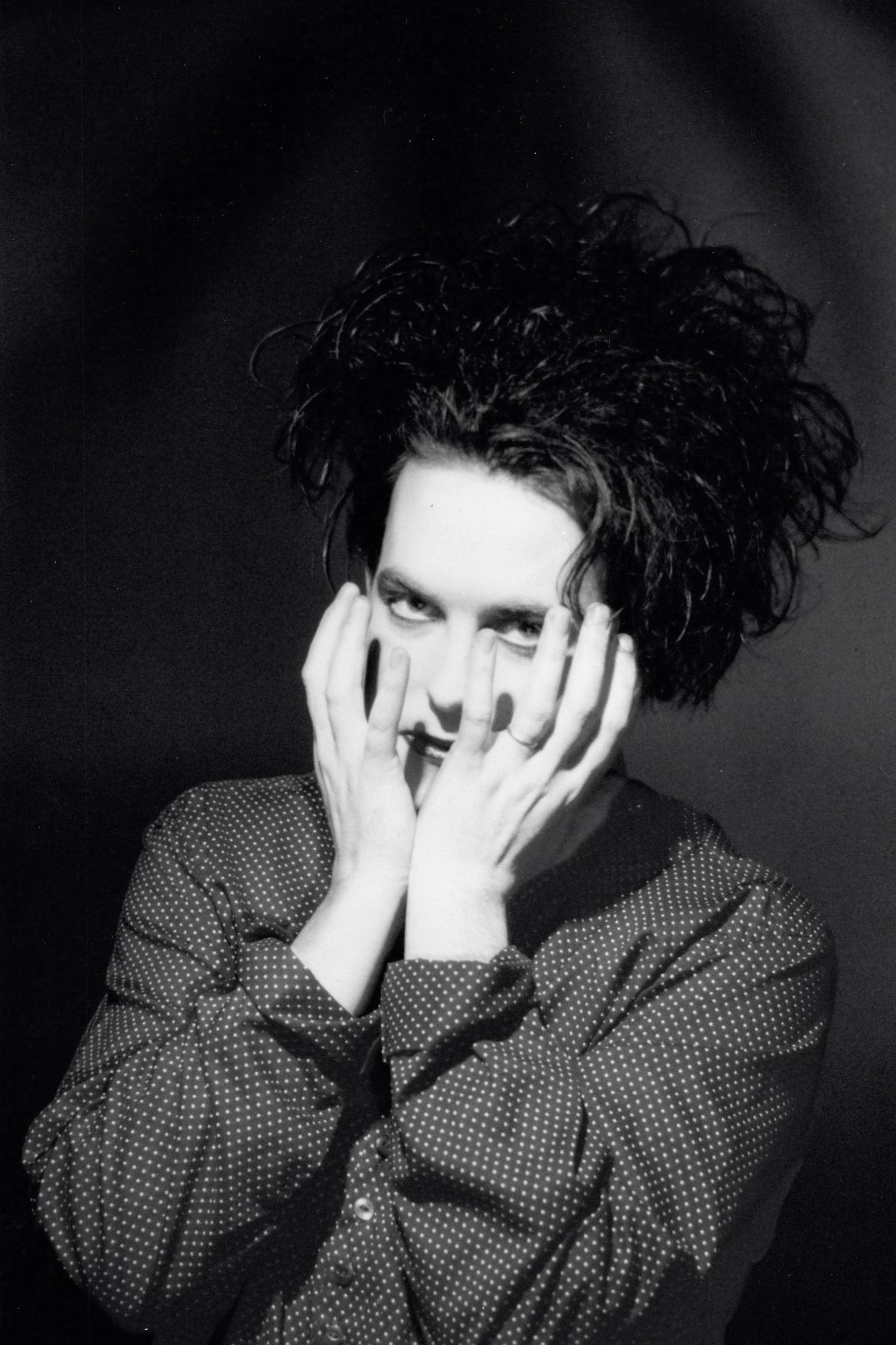 Paul Cox Black and White Photograph - Robert Smith of The Cure Posed in the Studio II Vintage Original Photograph