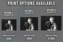 Sting of The Police Singing Globe Photos Fine Art Print