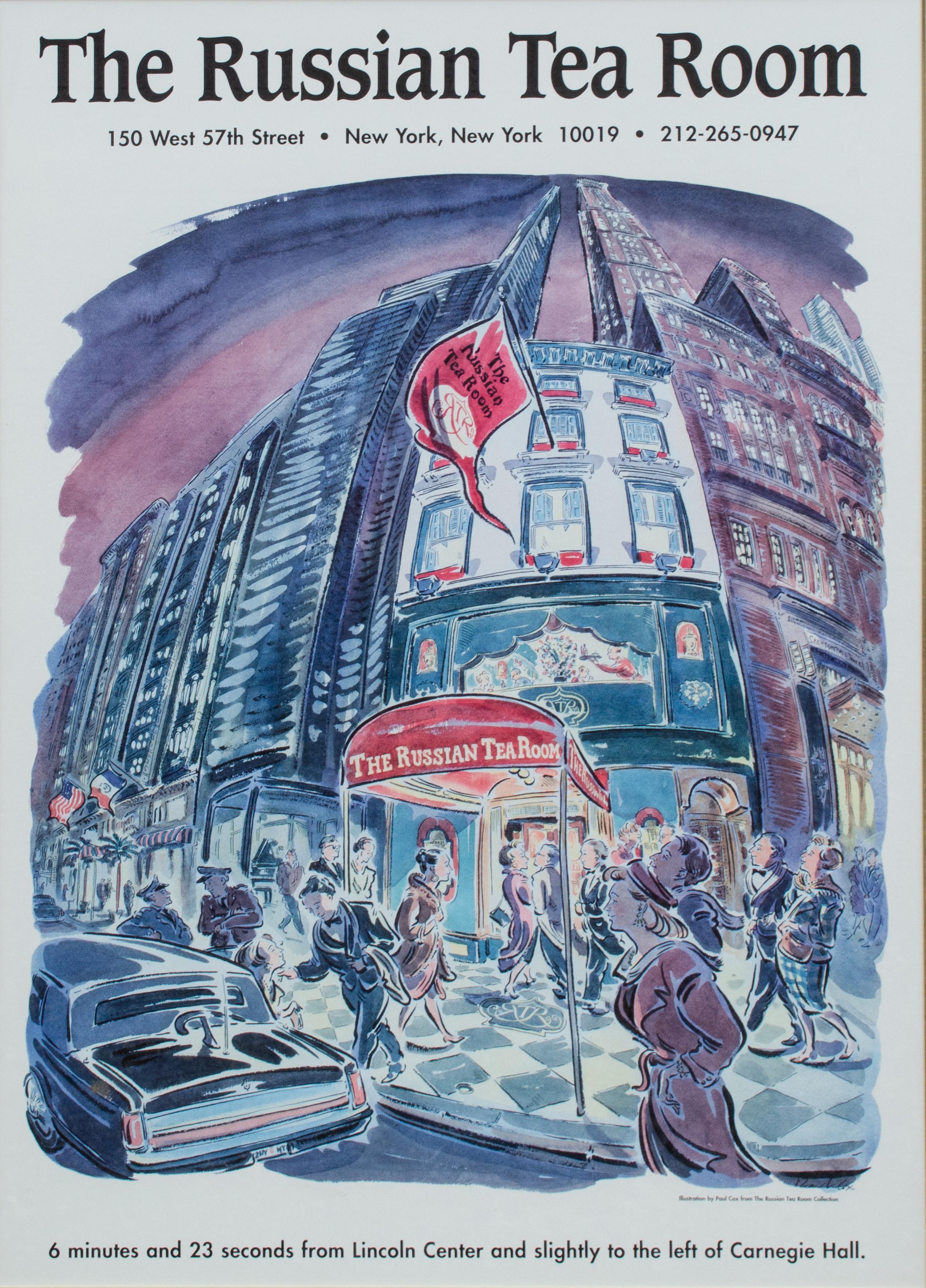 Russian Tea Room NYC Poster by Paul Cox For Sale 1